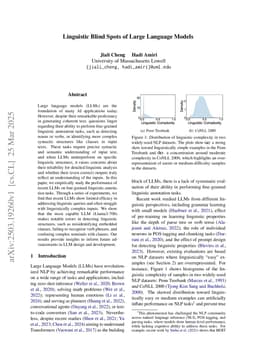 Linguistic Blind Spots of Large Language Models