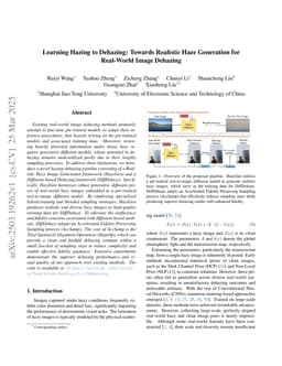 Learning Hazing to Dehazing: Towards Realistic Haze Generation for Real-World Image Dehazing