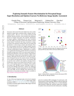 Exploring Semantic Feature Discrimination for Perceptual Image Super-Resolution and Opinion-Unaware No-Reference Image Quality Assessment