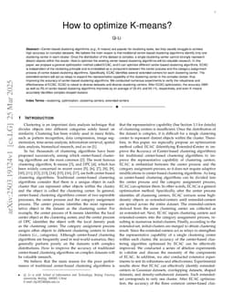 How to optimize K-means?