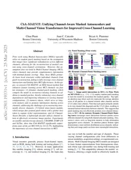 ChA-MAEViT: Unifying Channel-Aware Masked Autoencoders and Multi-Channel Vision Transformers for Improved Cross-Channel Learning