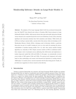 Membership Inference Attacks on Large-Scale Models: A Survey