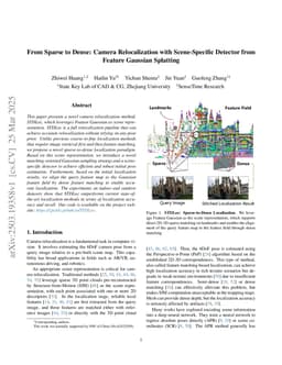 From Sparse to Dense: Camera Relocalization with Scene-Specific Detector from Feature Gaussian Splatting