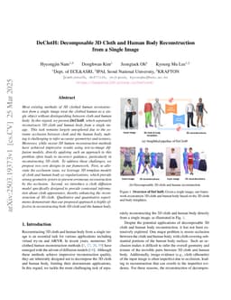 DeClotH: Decomposable 3D Cloth and Human Body Reconstruction from a Single Image