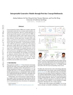Interpretable Generative Models through Post-hoc Concept Bottlenecks