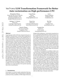 VecTrans: LLM Transformation Framework for Better Auto-vectorization on High-performance CPU