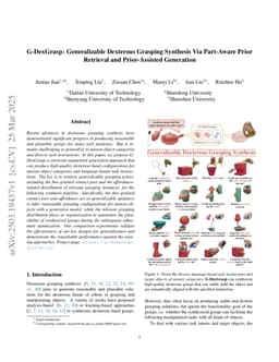 G-DexGrasp: Generalizable Dexterous Grasping Synthesis Via Part-Aware Prior Retrieval and Prior-Assisted Generation
