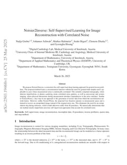 Noisier2Inverse: Self-Supervised Learning for Image Reconstruction with Correlated Noise