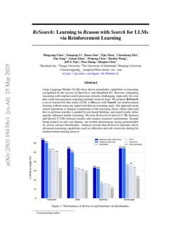 ReSearch: Learning to Reason with Search for LLMs via Reinforcement Learning