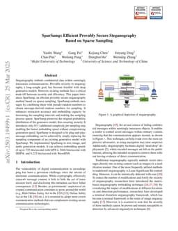 SparSamp: Efficient Provably Secure Steganography Based on Sparse Sampling