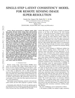 Single-Step Latent Consistency Model for Remote Sensing Image Super-Resolution