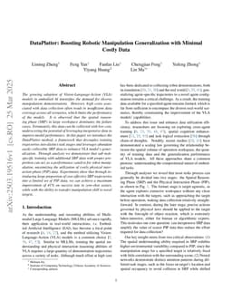 DataPlatter: Boosting Robotic Manipulation Generalization with Minimal Costly Data