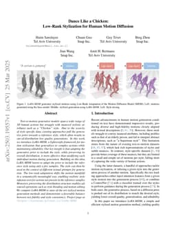 Dance Like a Chicken: Low-Rank Stylization for Human Motion Diffusion