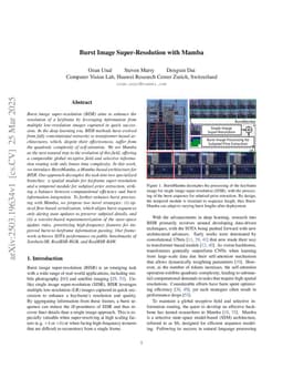 Burst Image Super-Resolution with Mamba