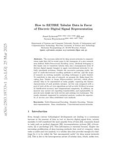 How to RETIRE Tabular Data in Favor of Discrete Digital Signal Representation