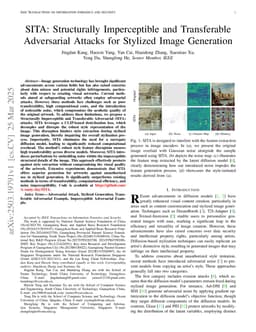 SITA: Structurally Imperceptible and Transferable Adversarial Attacks for Stylized Image Generation