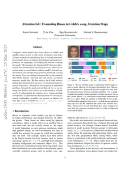 Attention IoU: Examining Biases in CelebA using Attention Maps