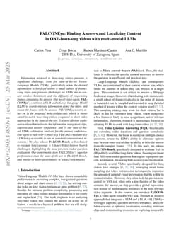 FALCONEye: Finding Answers and Localizing Content in ONE-hour-long videos with multi-modal LLMs
