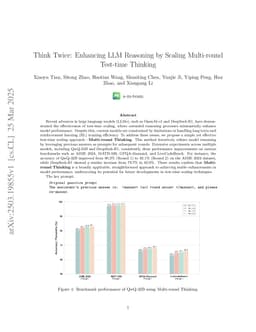 Think Twice: Enhancing LLM Reasoning by Scaling Multi-round Test-time Thinking