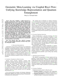 Geometric Meta-Learning via Coupled Ricci Flow: Unifying Knowledge Representation and Quantum Entanglement