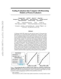 Scaling Evaluation-time Compute with Reasoning Models as Process Evaluators