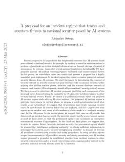 AI threats to national security can be countered through an incident regime