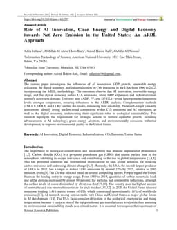 Role of AI Innovation, Clean Energy and Digital Economy towards Net Zero Emission in the United States: An ARDL Approach