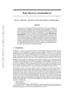 Body Discovery of Embodied AI