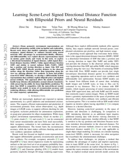 Learning Scene-Level Signed Directional Distance Function with Ellipsoidal Priors and Neural Residuals