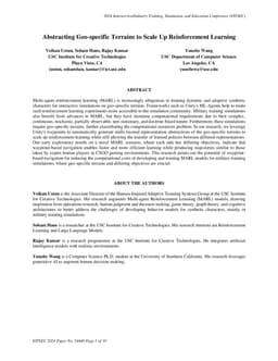 Abstracting Geo-specific Terrains to Scale Up Reinforcement Learning