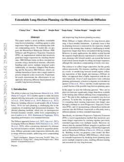 Extendable Long-Horizon Planning via Hierarchical Multiscale Diffusion