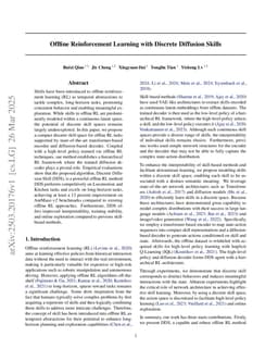 Offline Reinforcement Learning with Discrete Diffusion Skills