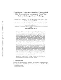 Cross-Modal Prototype Allocation: Unsupervised Slide Representation Learning via Patch-Text Contrast in Computational Pathology