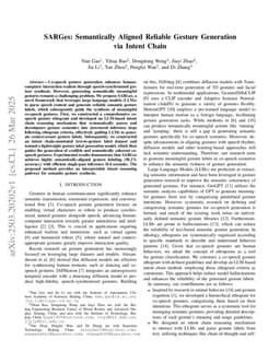 SARGes: Semantically Aligned Reliable Gesture Generation via Intent Chain