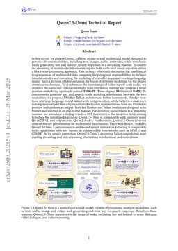 Qwen2.5-Omni Technical Report