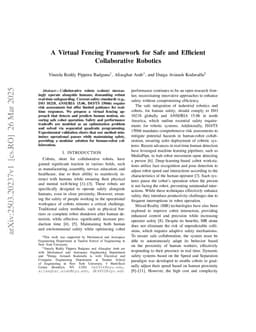 A Virtual Fencing Framework for Safe and Efficient Collaborative Robotics