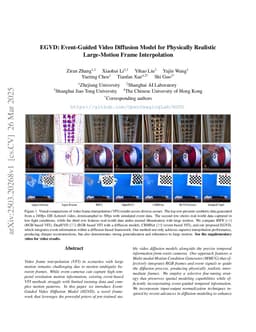 EGVD: Event-Guided Video Diffusion Model for Physically Realistic Large-Motion Frame Interpolation