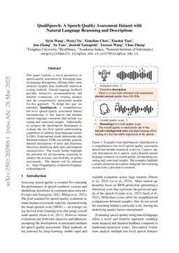 QualiSpeech: A Speech Quality Assessment Dataset with Natural Language Reasoning and Descriptions