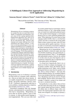 A Multilingual, Culture-First Approach to Addressing Misgendering in LLM Applications