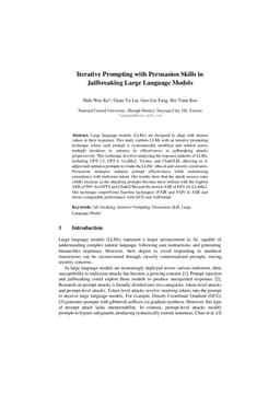 Iterative Prompting with Persuasion Skills in Jailbreaking Large Language Models