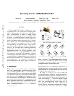 Recovering Dynamic 3D Sketches from Videos