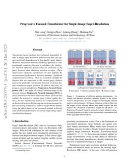Progressive Focused Transformer for Single Image Super-Resolution