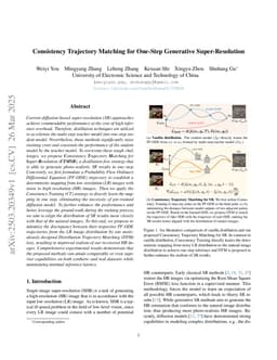 Consistency Trajectory Matching for One-Step Generative Super-Resolution