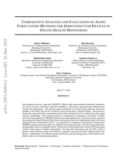 Comparative analysis and evaluation of ageing forecasting methods for semiconductor devices in online health monitoring
