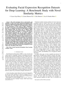 Evaluating Facial Expression Recognition Datasets for Deep Learning: A Benchmark Study with Novel Similarity Metrics