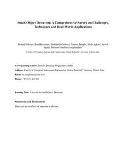 Small Object Detection: A Comprehensive Survey on Challenges, Techniques and Real-World Applications