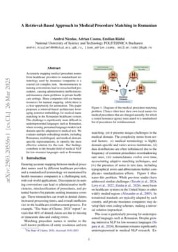 A Retrieval-Based Approach to Medical Procedure Matching in Romanian