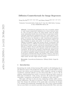 Diffusion Counterfactuals for Image Regressors