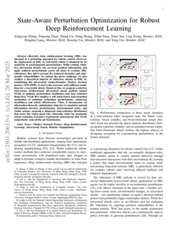 State-Aware Perturbation Optimization for Robust Deep Reinforcement Learning