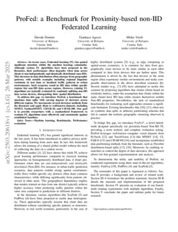 ProFed: a Benchmark for Proximity-based non-IID Federated Learning